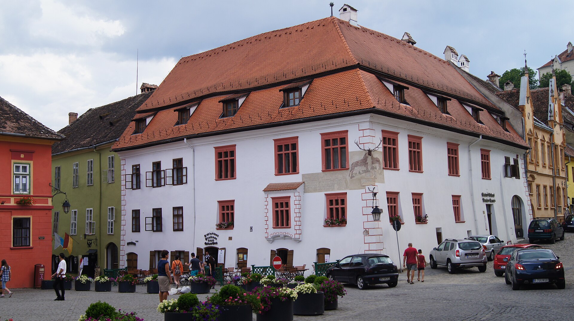 The colourful old town and Clock Tower of Sighișoara