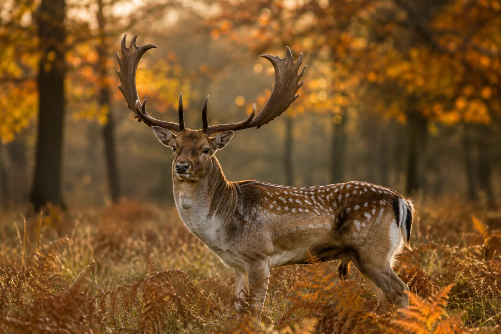 Fallow deer buck in a Transylvanian meadow